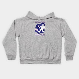 Wagging tails, open trails. Traveling Dog Kids Hoodie